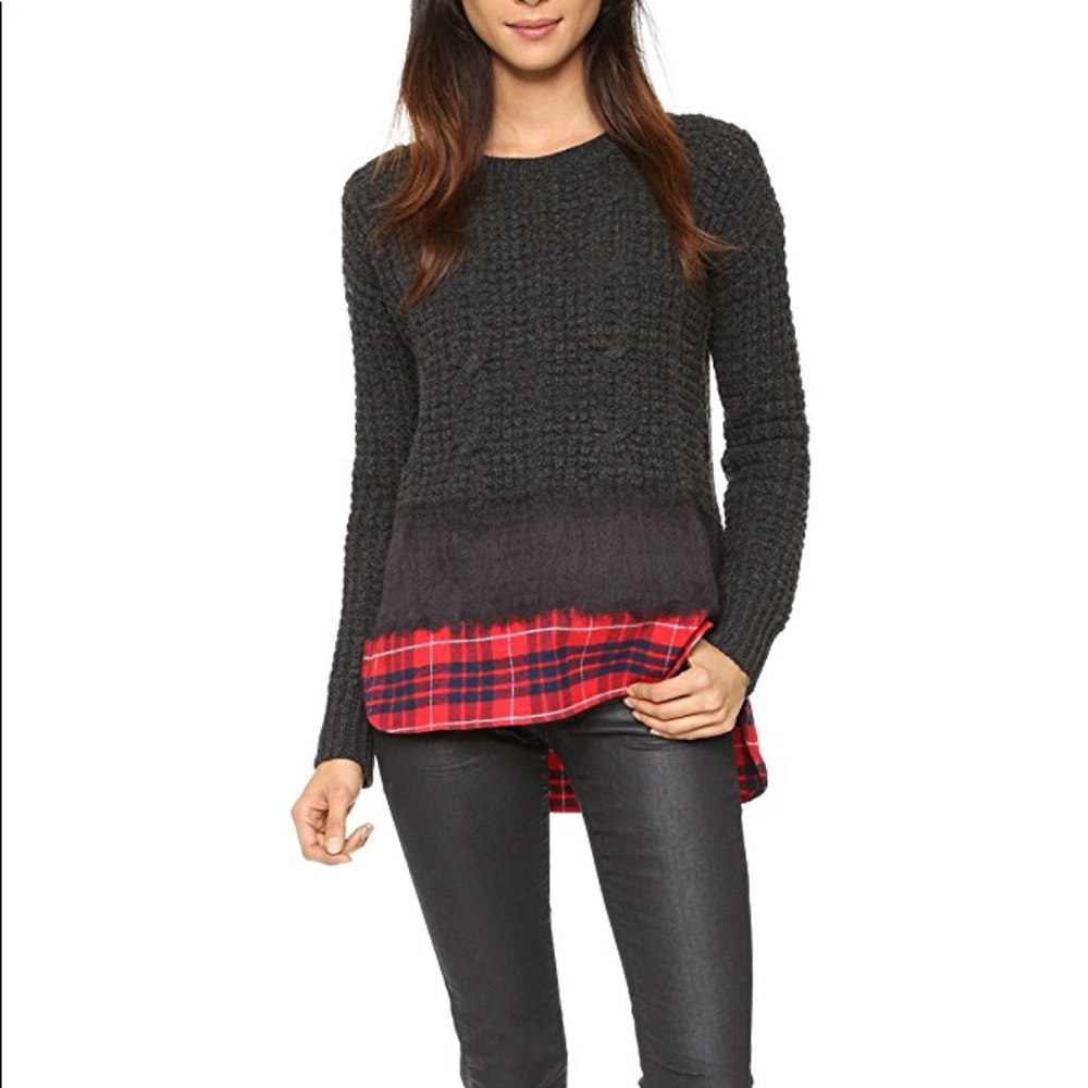 Madewell Sydney needled woven pullover sweater